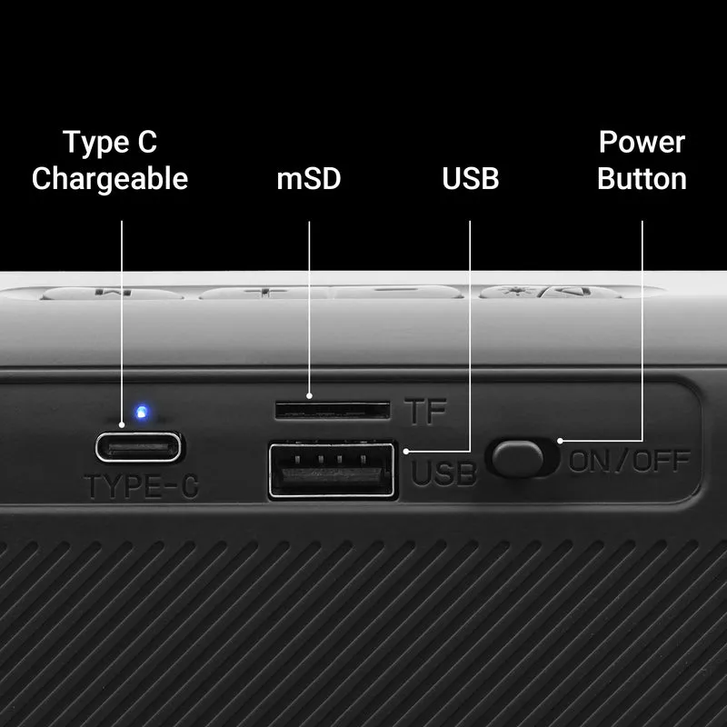 Zebronics Bluetooth Speaker RGB 8w County 7 view 6